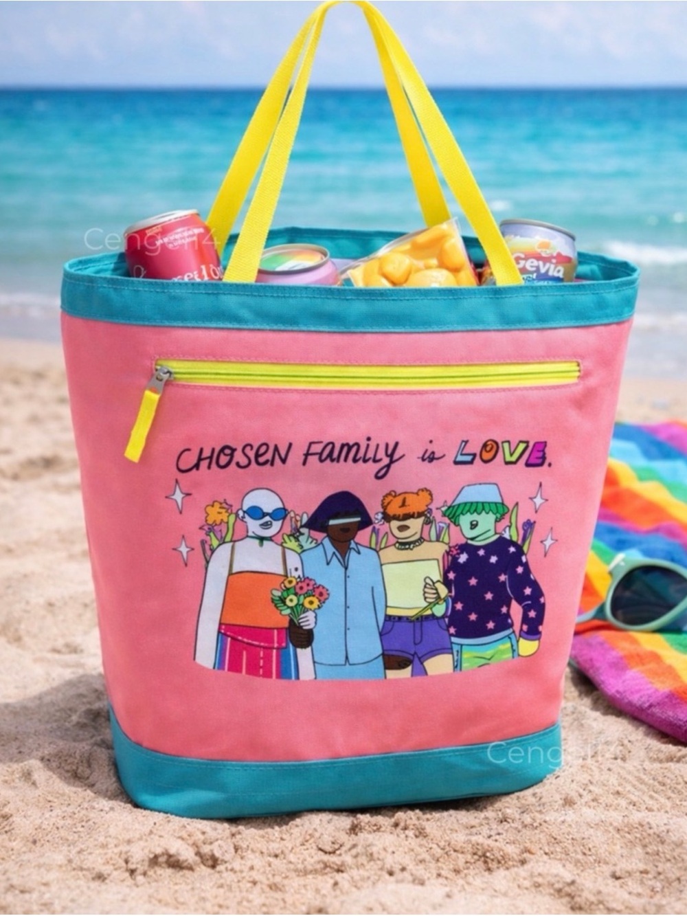 Target Pride Chosen Family Is Love Insulated Cooler Tote NWT Beach Picnic Bag